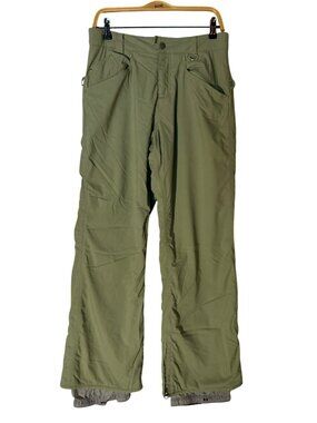 Burton Green Ski/Snowboard Pants With Adjustable Waist & Snow Gaiters Size M